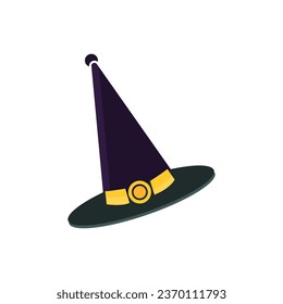 witch hat icon on white background, vector illustration