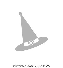 witch hat icon on white background, vector illustration