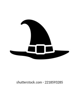 Hexe Hut-Symbol. Unterschrift für mobiles Konzept und Webdesign. Vektorgrafik