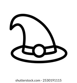 Witch hat icon. sign for mobile concept and web design color editable