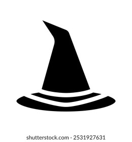 Witch hat icon. sign for mobile concept and web design color editable