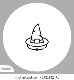 Witch hat icon sign vector,Symbol, logo illustration for web and mobile