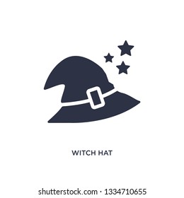 witch hat icon. Simple element illustration from magic concept. witch hat editable symbol design on white background. Can be use for web and mobile.