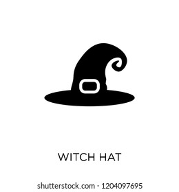 Witch hat icon. Witch hat symbol design from Fairy tale collection. Simple element vector illustration on white background.