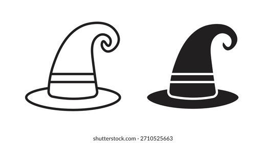Witch hat icon symbol for logo, web, app designs.
