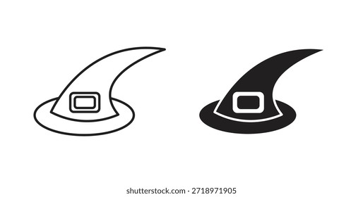 Hexenhut-Symbol. Symbol, Logo-Abbildung. Grafiksymbolsatz
