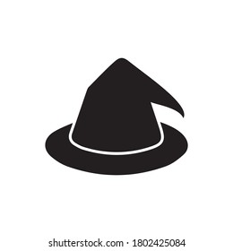 witch hat icon symbol vector isolated on white background	