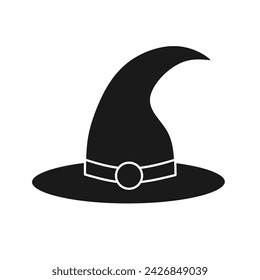 witch hat icon vector with flat design