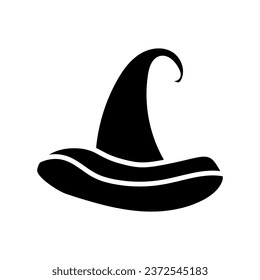 Witch hat icon vector. Halloween illustration sign. Witch symbol or logo.