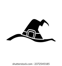 Witch hat icon vector. Halloween illustration sign. Witch symbol or logo.