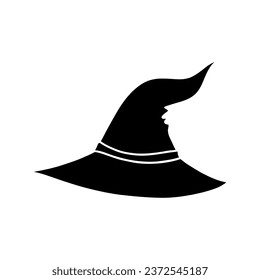 Witch hat icon vector. Halloween illustration sign. Witch symbol or logo.