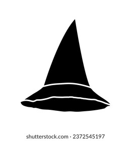 Witch hat icon vector. Halloween illustration sign. Witch symbol or logo.