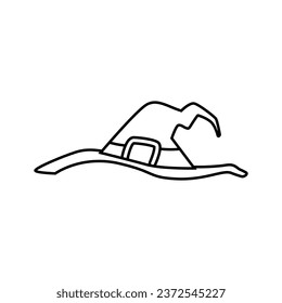 Witch hat icon vector. Halloween illustration sign. Witch symbol or logo.
