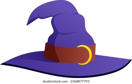 Witch hat icon vector for happy Halloween event. Witch hat icon that can be used as symbol, sign or decoration. Witch hat icon graphic resource for Halloween theme vector design