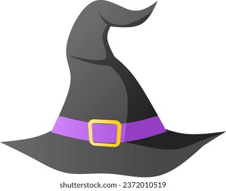 Witch hat icon vector for happy Halloween event. Witch hat icon that can be used as symbol, sign or decoration. Witch hat icon graphic resource for Halloween theme vector design