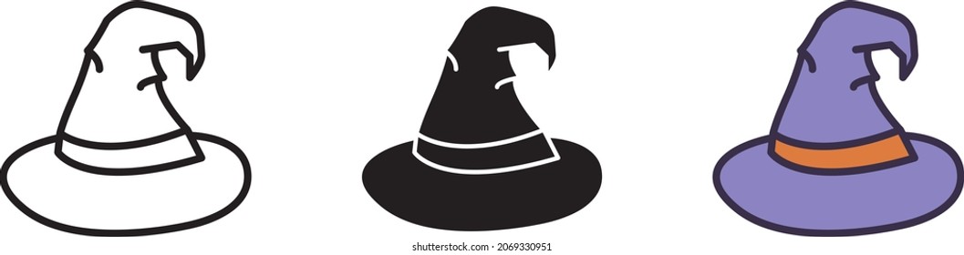 witch hat icon , vector illustration
