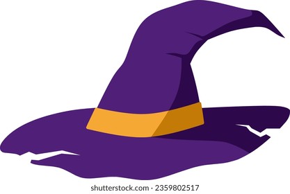 Witch hat icon vector illustration for happy Halloween event. Witch hat icon that can be used as symbol, sign or decoration. Witch hat icon graphic resource for Halloween theme vector design