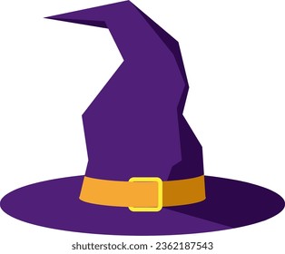 Witch hat icon vector illustration for happy Halloween event. Witch hat icon that can be used as symbol, sign or decoration. Witch hat icon graphic resource for Halloween theme vector design