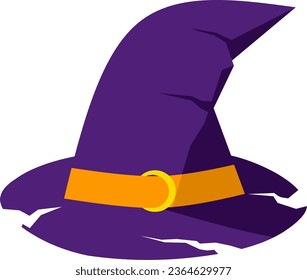 Witch hat icon vector illustration for happy Halloween event. Witch hat icon that can be used as symbol, sign or decoration. Witch hat icon graphic resource for Halloween theme vector design