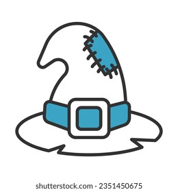 Witch hat icon vector on trendy style for design and print