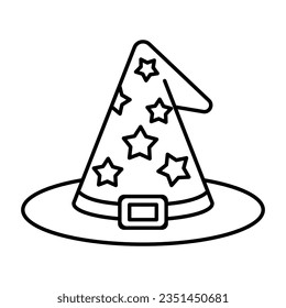 Witch hat icon vector on trendy style for design and print