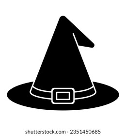 Witch hat icon vector on trendy style for design and print