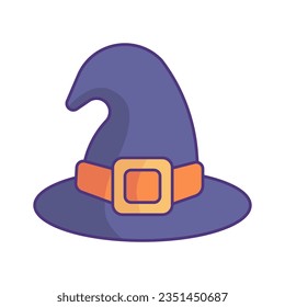 Witch hat icon vector on trendy style for design and print