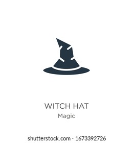 Witch hat icon vector. Trendy flat witch hat icon from magic collection isolated on white background. Vector illustration can be used for web and mobile graphic design, logo, eps10