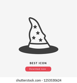 witch hat icon vector.Witch and hat symbol.