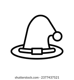 Witch Hat icon with white background vector stock illustration