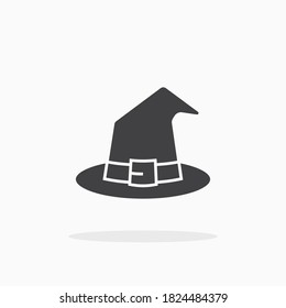 Witch hat icon. For your design, logo. Vector illustration.