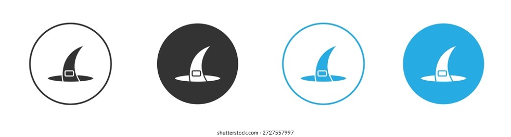 Elemento de diseño de iconos de sombrero de bruja. Ilustración vectorial sobre fondo blanco.