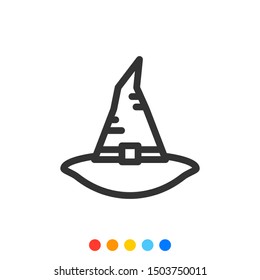 Witch hat icon,Vector and Illustration.