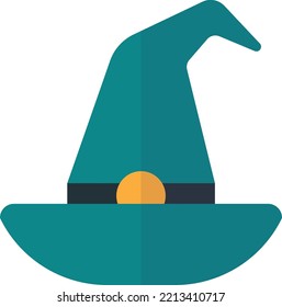 witch hat illustration in minimal style isolated on background