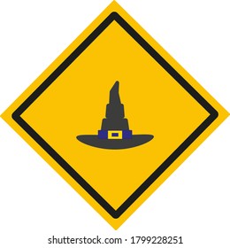 Sombrero de bruja. ilustración para diseño web y móvil.