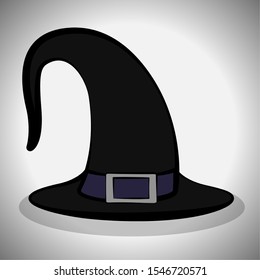 Witch hat image. Spooky halloween - Vector illustration