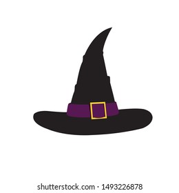 Witch Hat Isolated Illustration On White Background