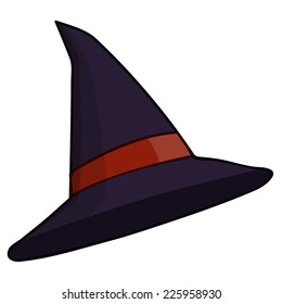 Witch hat isolated illustration on white background