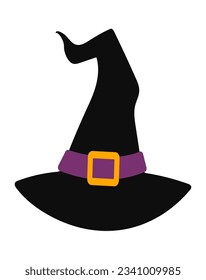 Witch hat isolated illustration on white background