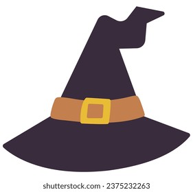 Witch hat isolated illustration on white background.