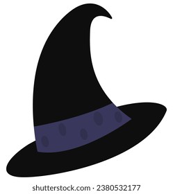 Witch hat isolated illustration on white background.