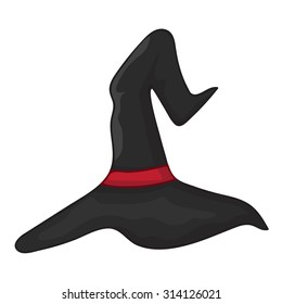 Witch hat isolated illustration on white background