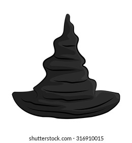 Witch hat isolated illustration on white background