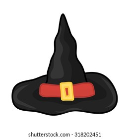 Witch hat isolated illustration on white background