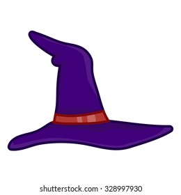 Witch hat isolated illustration on white background