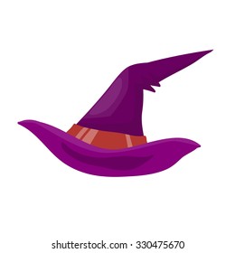 Witch hat isolated illustration on white background