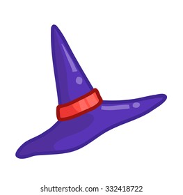 Witch hat isolated illustration on white background