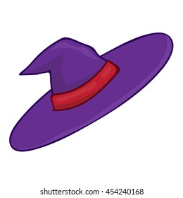 Witch hat isolated illustration on white background