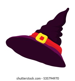 Witch hat isolated illustration on white background