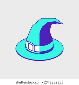 Witch hat isometric vector illustration